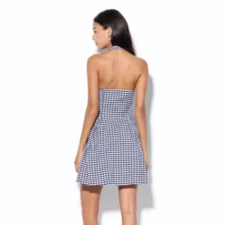 Women's Mini Dress - Wild Fable™ Navy Blue Gingham