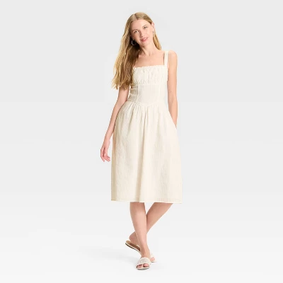 Women's Milkmaid Midi A-Line Dress - Wild Fable™ 4 Women's Milkmaid Midi A-Line Dress - Wild Fable™ - Image 2