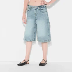 Women's Low-Rise Denim Skater Shorts - Wild Fableā¢
