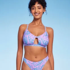 Women's Paisley Print Cut Out Bralette Bikini Top - Wild Fable™ Blue/Pink 14 Women's Paisley Print Cut Out Bralette Bikini Top - Wild Fable™ Blue/Pink -Wild Fable Shop GUEST 05a87e1e 09fb 4fd5 a1ca 034e8f4e13b8