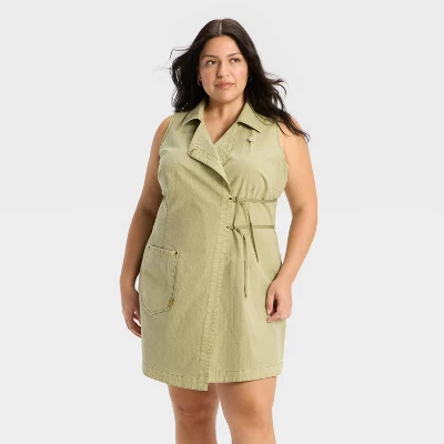 Women's Mini Wrap Dress - Wild Fable™ Olive Green 5 Women's Mini Wrap Dress - Wild Fable™ Olive Green - Image 3
