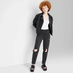 Women's Super-High Rise Tapered Jeans - Wild Fable™ Black Denim 8 Women's Super-High Rise Tapered Jeans - Wild Fable™ Black Denim -Wild Fable Shop GUEST 117aaed7 4379 43e6 a012 53d722ca3795