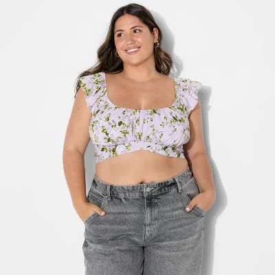 Women's Flutter Short Sleeve Scoopneck Micro Top - Wild Fable™ Mauve 6 Women's Flutter Short Sleeve Scoopneck Micro Top - Wild Fable™ Mauve - Image 4