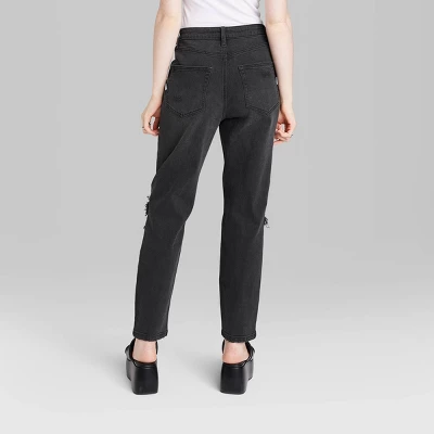 Women's Super-High Rise Tapered Jeans - Wild Fable™ Black Denim 4 Women's Super-High Rise Tapered Jeans - Wild Fable™ Black Denim - Image 2