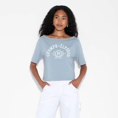 Women's Short Sleeve Off The Shoulder Boxy T-Shirt - Wild Fable™ 3 Women's Short Sleeve Off The Shoulder Boxy T-Shirt - Wild Fable™