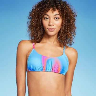 Women's Tunnel Front Bralette Bikini Top - Wild Fable™ Blue Marble Print 9 Women's Tunnel Front Bralette Bikini Top - Wild Fable™ Blue Marble Print - Image 7