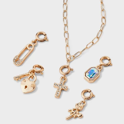 Build Your Own Cross And Rose Charm Necklace - Wild Fable™ Gold 6 Build Your Own Cross And Rose Charm Necklace - Wild Fable™ Gold - Image 4