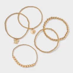 Butterfly And Heart Charm Stretch Bracelet Set 5pc - Wild Fable™ Gold 7 Butterfly And Heart Charm Stretch Bracelet Set 5pc - Wild Fable™ Gold -Wild Fable Shop GUEST 1a52700e 509f 4a5a b3ea 2cdc49fc4c50