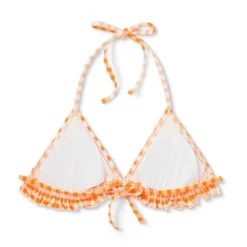 Women's Ruffle Detail Triangle Bikini Top - Wild Fable™ Orange Gingham 14 Women's Ruffle Detail Triangle Bikini Top - Wild Fable™ Orange Gingham -Wild Fable Shop GUEST 1ced4e5c 16d2 4d53 ad54 ae34d714cd36