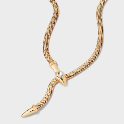 Snake Chain "Y" Necklace - Wild Fable™ Gold 6 Snake Chain "Y" Necklace - Wild Fable™ Gold - Image 4