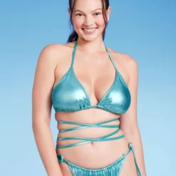 Women's Foil Triangle Bikini Top - Wild Fable™ Teal Green 11 Women's Foil Triangle Bikini Top - Wild Fable™ Teal Green -Wild Fable Shop GUEST 1f1d8e88 225b 4d95 9df7 51dbd4275fdf