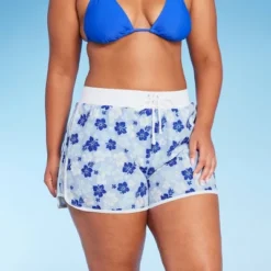 Women's 4" Inseam High Waist Lace-Up Board Shorts - Wild Fable™ Blue Floral Print 9 Women's 4" Inseam High Waist Lace-Up Board Shorts - Wild Fable™ Blue Floral Print -Wild Fable Shop GUEST 1ff6dd84 7ef1 46c3 81c8 de41223e7a58