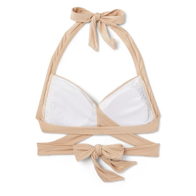 Women's Longline Wrap Front Bralette Bikini Top - Wild Fable™ Gold 8 Women's Longline Wrap Front Bralette Bikini Top - Wild Fable™ Gold - Image 6