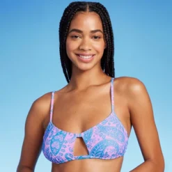 Women's Paisley Print Cut Out Bralette Bikini Top - Wild Fable™ Blue/Pink 10 Women's Paisley Print Cut Out Bralette Bikini Top - Wild Fable™ Blue/Pink -Wild Fable Shop GUEST 200ca669 ff14 4380 b490 dbb49f5d0fc6