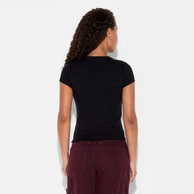 Women's Short Sleeve Crewneck ButterBliss T-Shirt - Wild Fable™ 4 Women's Short Sleeve Crewneck ButterBliss T-Shirt - Wild Fable™ - Image 2