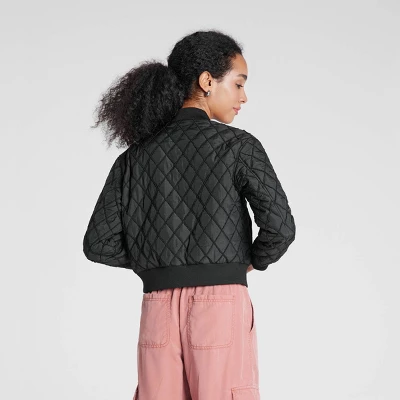 Women's Quilted Bomber Jacket - Wild Fable™ 3 Women's Quilted Bomber Jacket - Wild Fable™
