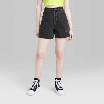 Women's High-Rise Cutoff Midi Jean Shorts - Wild Fable™ 3 Women's High-Rise Cutoff Midi Jean Shorts - Wild Fable™