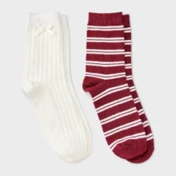 Women's Pointelle With Bow & Striped 2pk Mid Crew Socks - Wild Fable™ 13 Women's Pointelle With Bow & Striped 2pk Mid Crew Socks - Wild Fable™ -Wild Fable Shop GUEST 27fd502b 8ac7 4628 a43b 42235c53246e