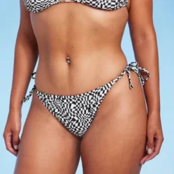 Women's Side-Tie Adjustable Coverage Ultra High Leg Bikini Bottom - Wild Fable™ Black/White Check Print 11 Women's Side-Tie Adjustable Coverage Ultra High Leg Bikini Bottom - Wild Fable™ Black/White Check Print -Wild Fable Shop GUEST 2b6d2e3c 2b0c 4760 a66c bddcee8465d0