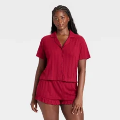 Women's Pointelle Notch Collar Shirt And Shorts Pajama Set - Wild Fable™ 8 Women's Pointelle Notch Collar Shirt And Shorts Pajama Set - Wild Fable™ -Wild Fable Shop GUEST 2e36ecc2 494d 4772 b0b9 3731d4b50cea