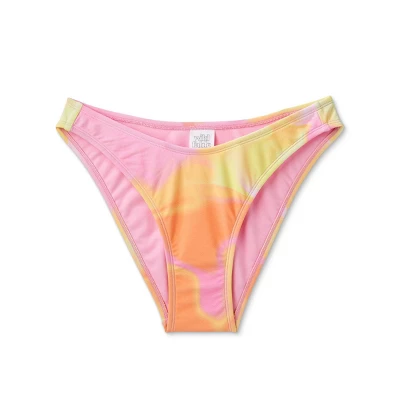 Women's High Leg Cheeky Bikini Bottom - Wild Fable™ Pink/Orange/Yellow Tie-Dye 7 Women's High Leg Cheeky Bikini Bottom - Wild Fable™ Pink/Orange/Yellow Tie-Dye - Image 5