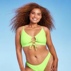 Women's Lace-Up Longline Bikini Top - Wild Fable™ Neon Green 15 Women's Lace-Up Longline Bikini Top - Wild Fable™ Neon Green -Wild Fable Shop GUEST 32581074 392e 407d af6c eaf20308a447