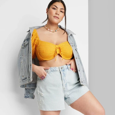 Women's High-Rise Cutoff Midi Jean Shorts - Wild Fable™ 7 Women's High-Rise Cutoff Midi Jean Shorts - Wild Fable™ - Image 5