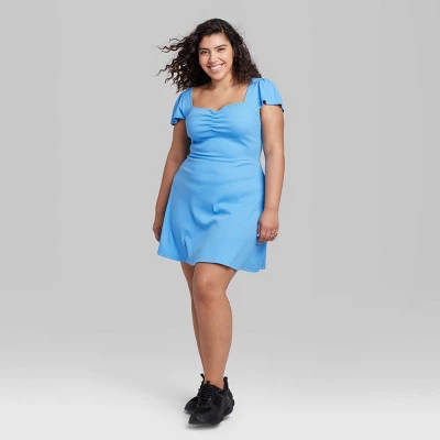 Women's Cap Short Sleeve Fit & Flare Knit Skater Dress - Wild Fable™ 3 Women's Cap Short Sleeve Fit & Flare Knit Skater Dress - Wild Fable™