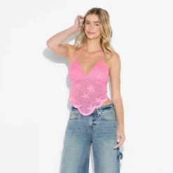 Women's Crochet Halter Top - Wild Fableā¢
