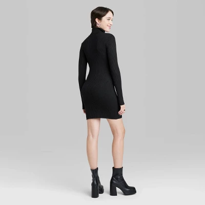 Women's Long Sleeve Bodycon Mini Sweater Dress - Wild Fable™ 4 Women's Long Sleeve Bodycon Mini Sweater Dress - Wild Fable™ - Image 2