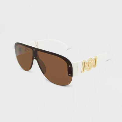 Women's Oversized Shield Sunglasses - Wild Fable™ Ivory 3 Women's Oversized Shield Sunglasses - Wild Fable™ Ivory