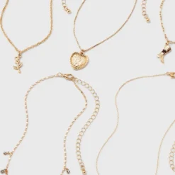 Mixed Rose And Heart Choker Necklace Set 5pc - Wild Fable™ Gold -Wild Fable Shop GUEST 43bdc246 adac 476b a199 a774337dc7bf