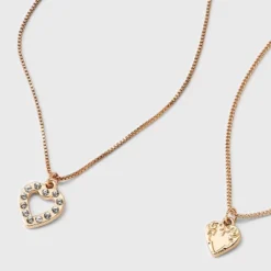 Texture Heart Charm Multi-Strand Necklace - Wild Fable™ Gold 6 Texture Heart Charm Multi-Strand Necklace - Wild Fable™ Gold -Wild Fable Shop GUEST 45d4865a e4b8 4828 82d0 98aa2ee46418