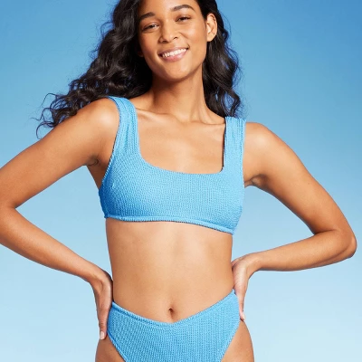 Women's Pucker Square Neck Wide Strap Bralette Bikini Top - Wild Fable™ 4 Women's Pucker Square Neck Wide Strap Bralette Bikini Top - Wild Fable™ - Image 2