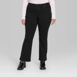 Women's Low-Rise Flare Jeans - Wild Fable™ Black Clean