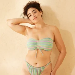 Women's Striped Sparkle Low Coverage Bandeau Bikini Top - Wild Fable™ Green 10 Women's Striped Sparkle Low Coverage Bandeau Bikini Top - Wild Fable™ Green -Wild Fable Shop GUEST 489b958e 38e8 4fd1 afd9 93679d8ac0d7