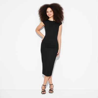 Women's Cap Sleeve Ribbed Midi T-Shirt Dress - Wild Fable™ 3 Women's Cap Sleeve Ribbed Midi T-Shirt Dress - Wild Fable™