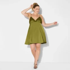 Women's Satin Mini Slip Dress - Wild Fable™ Olive Green 9 Women's Satin Mini Slip Dress - Wild Fable™ Olive Green -Wild Fable Shop GUEST 4a3adec5 b2f3 4217 ae35 ba3577f546de