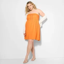 Women's Pintuck Strapless Babydoll Dress - Wild Fable™ Orange 7 Women's Pintuck Strapless Babydoll Dress - Wild Fable™ Orange -Wild Fable Shop GUEST 4dc37b72 9883 47a9 aad6 0756ce67b7e0