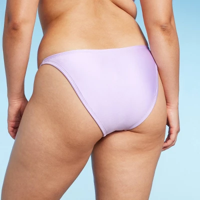 Women's Side Tab High Leg Cheeky Bikini Bottom - Wild Fable™ Shiny Light Purple 6 Women's Side Tab High Leg Cheeky Bikini Bottom - Wild Fable™ Shiny Light Purple - Image 4