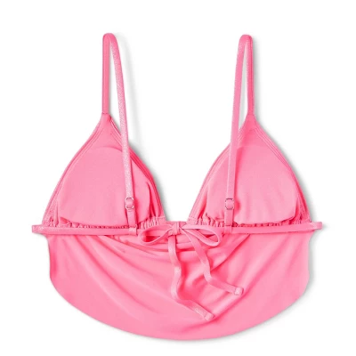 Women's Cowl Neck Longline Bralette Bikini Top - Wild Fable™ Pink Shine 8 Women's Cowl Neck Longline Bralette Bikini Top - Wild Fable™ Pink Shine - Image 6