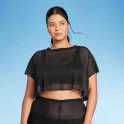 Women's Mesh Cover Up Short Sleeve Crop Top - Wild Fable™ 10 Women's Mesh Cover Up Short Sleeve Crop Top - Wild Fable™ -Wild Fable Shop GUEST 5306594c 88a5 451d 84f2 02c7edbdedf9