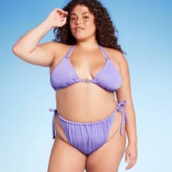 Women's Side-Tie Extra Cheeky High Leg Lurex Plisse Textured Bikini Bottom - Wild Fable™ Purple 6 Women's Side-Tie Extra Cheeky High Leg Lurex Plisse Textured Bikini Bottom - Wild Fable™ Purple -Wild Fable Shop GUEST 5494a8a0 ea91 4a8b 9dd5 63a53c28ecb2