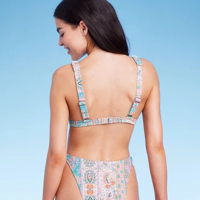 Women's Scrunchie Strap Detail Bralette Bikini Top - Wild Fable™ 3 Women's Scrunchie Strap Detail Bralette Bikini Top - Wild Fable™