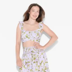 Women's Flutter Short Sleeve Scoopneck Micro Top - Wild Fable⢠Mauve