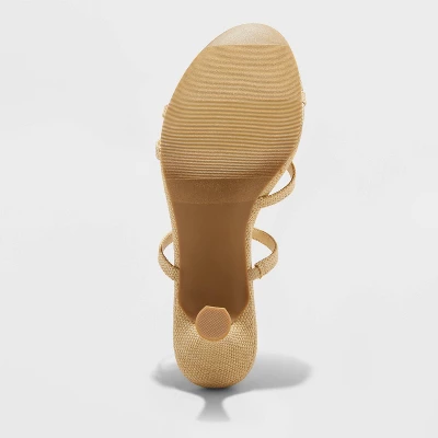 Women's Brodie Strappy Raffia Charm Heels - Wild Fable™ Tan 5 Women's Brodie Strappy Raffia Charm Heels - Wild Fable™ Tan - Image 3