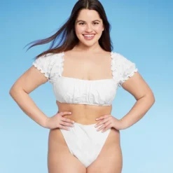 Women's Puff Sleeve Eyelette Bralette Bikini Top - Wild Fable™ White 12 Women's Puff Sleeve Eyelette Bralette Bikini Top - Wild Fable™ White -Wild Fable Shop GUEST 5a82ee81 9edd 4778 961b 1f979c65b705