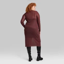 Women's Long Sleeve Lurex Mesh Midi Dress - Wild Fable™ Burgundy 8 Women's Long Sleeve Lurex Mesh Midi Dress - Wild Fable™ Burgundy -Wild Fable Shop GUEST 6429be57 2fc2 468a 9d3e 42782bdb1e5c