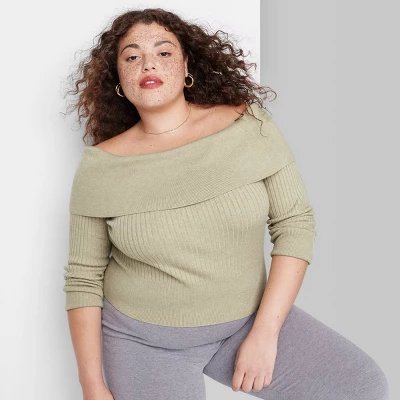 Women's Fitted Off The Shoulder Sweater Top - Wild Fable™ 8 Women's Fitted Off The Shoulder Sweater Top - Wild Fable™ - Image 6