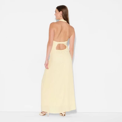 Women's Maxi A-Line Dress - Wild Fable™ Yellow 4 Women's Maxi A-Line Dress - Wild Fable™ Yellow - Image 2